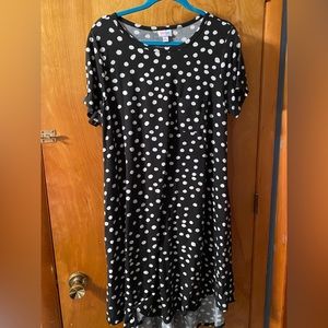 Lularoe carly dress M polka dot GUC